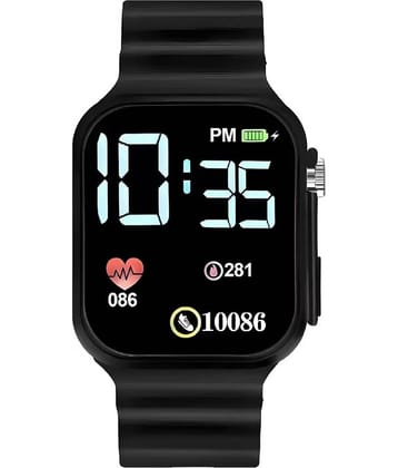 Cosmic Black Rubber Digital Men's Watch