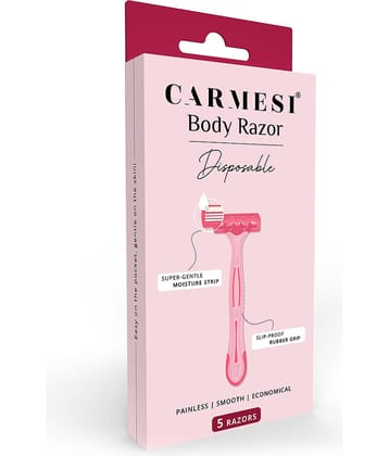 Carmesi Disposable Body Razors for Women (Pack of 5) | Instant & Painless Body Hair Removal