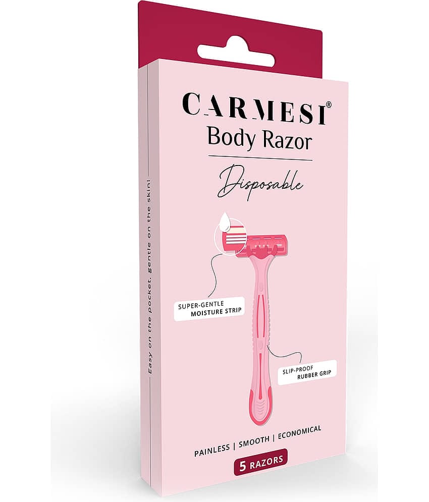 Carmesi Disposable Body Razors for Women (Pack of 5) | Instant & Painless Body Hair Removal