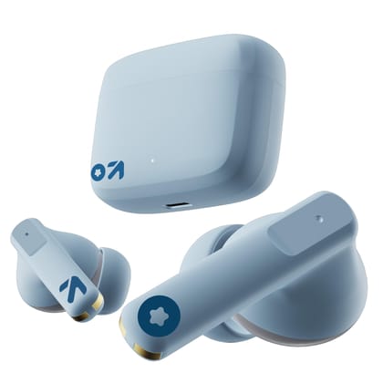 GOBOULT Z60 MADE IN INDIA Ear Buds Wireless with 60H Playtime, 4 ENC Mics for Clear Calling, 50ms Low Latency Gaming, IPX5, 13mm Bass Driver Earbuds Buds TWS Bluetooth wireless earphones (Powder Blue)