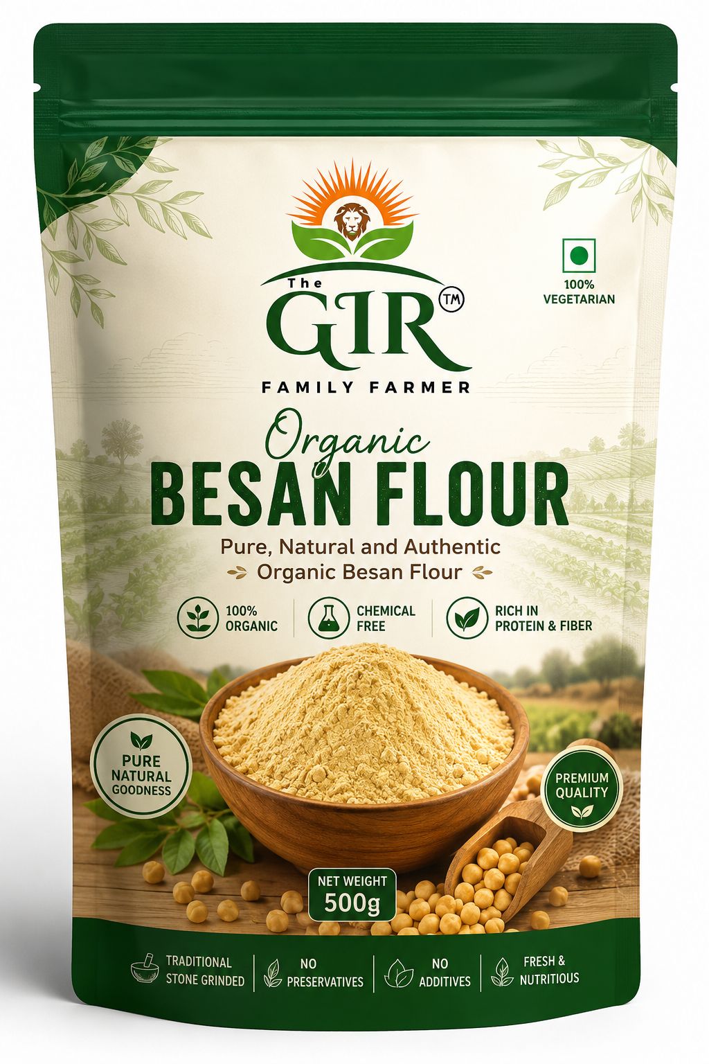 Organic Besan Flour - Pure Natural and Authentic Organic Besan Flour