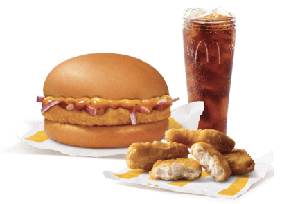 Chicken Surprise Burger + 4 Pc Chicken McNuggets + Coke