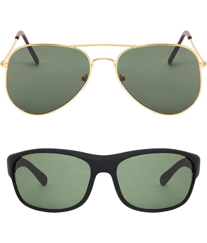 Kanny Devis - Black Wrap Around Sunglasses ( Pack of 2 )