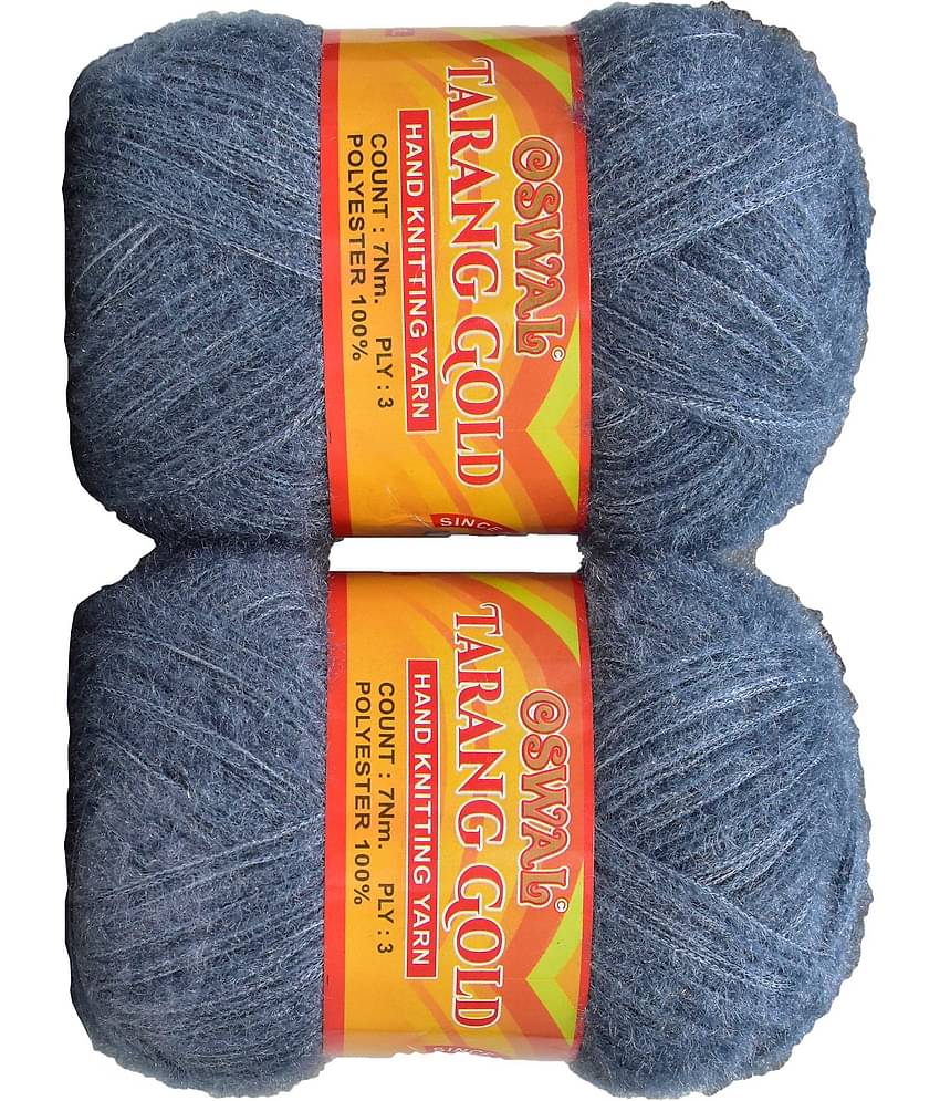 Represents Oswal  3 Ply Knitting  Yarn Wool,  Mouse Grey 500 gm  Art-ACFB