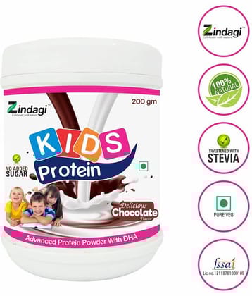 Zindagi Protein Powder For Kids - Kids Powder - Nutrition Drink Powder 200 gm Chocolate