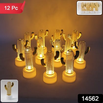 Decorative Cactus Shaped Flameless LED Candles (12 Pc)