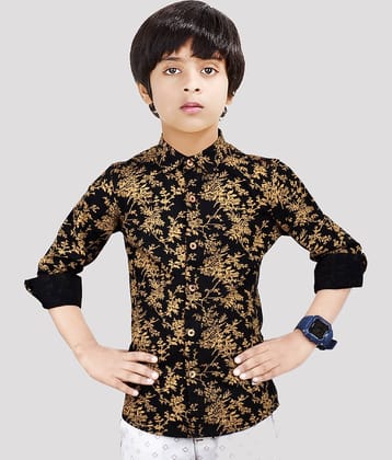 Made In The Shade Pack of 1 Boys 100% Cotton Full Sleeves Shirt ( Black )