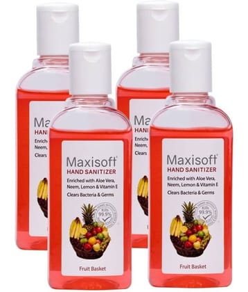 MAXISOFT - Antibacterial Hand Sanitizer 100 mL ( Pack of 4 )