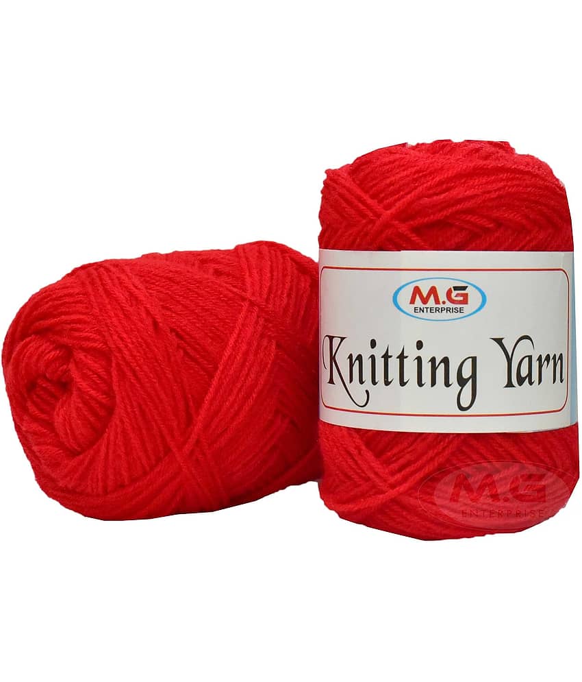 100% Acrylic Wool  Candy Red 100 gms - Art-AGB