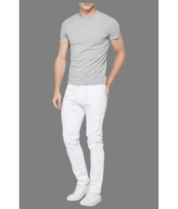 HALOGEN - White Cotton Blend Slim Fit Men's Jeans ( Pack of 1 )