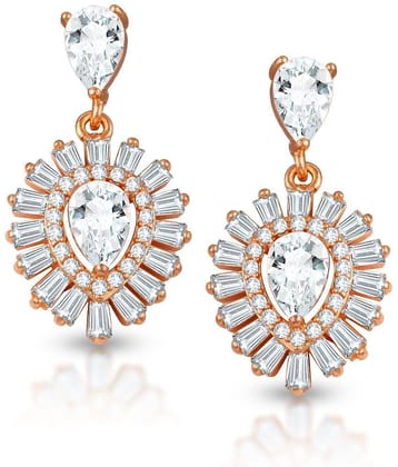 VIVASTRI Rose Gold Drop Earrings ( Pack of 1 )