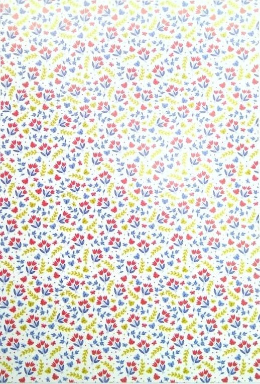 A4 Pattern Paper For Paper Crafts - Floral , Pack of 10