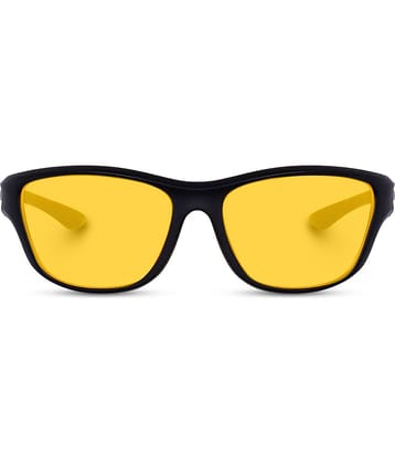 Kanny Devis - Black Wrap Around Sunglasses ( Pack of 1 )