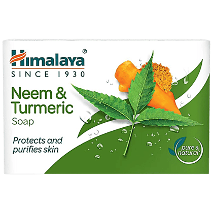 Himalaya Neem & Turmeric Bathing Soap, Cleanses & Purifies Skin, 75 g