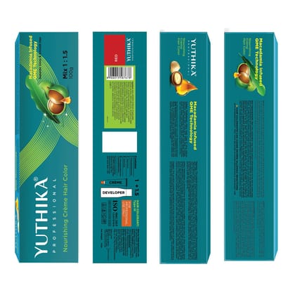 Yuthika Professional Creme Hair Color Red 100gm, Permanent Hair Colour for Women & Men, Professional Salon Hair Colour