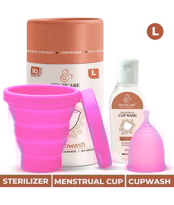 Senziwash Silicone Reusable Menstrual Cup Large ( Pack of 1 )