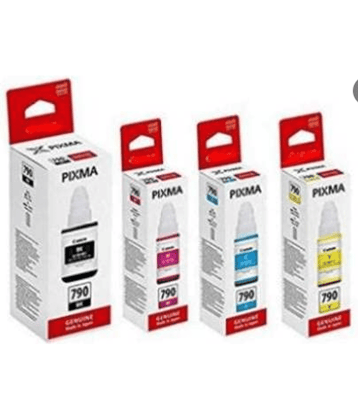 ID CARTRIDGE Pixma  790 Multicolor Color and Black Cartridge for GI 790 INK Cartridge Pack Of 4 For Use Pixma G1000, G2000, G3000 Printers