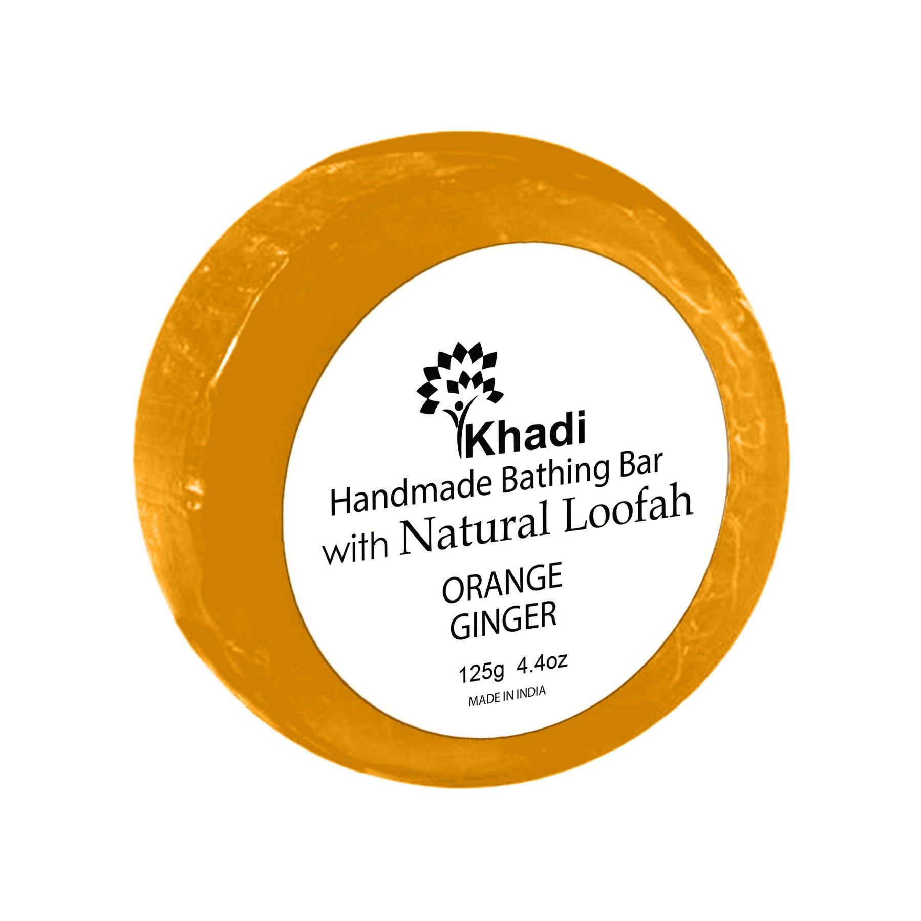 ORANGE GINGER LOOFAH SOAP  - 125G . (Set Of 6 Pcs)-125 G