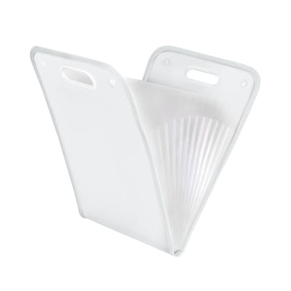 Storite 13 Pockets Vertical Expanding File Folder Accordion File Folder Organizer for A4 Size Letter Size Paper Document Holder Organizer (White)