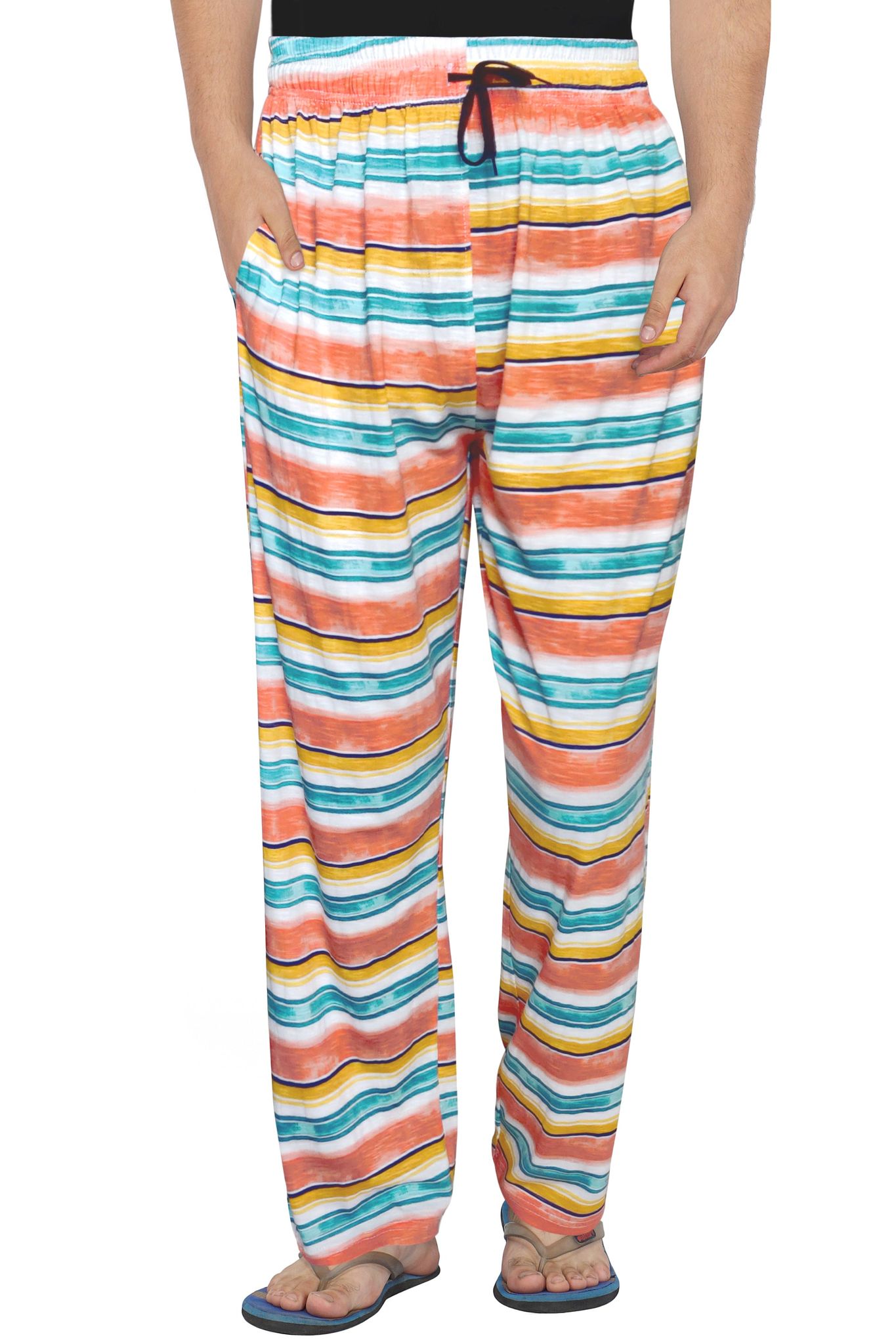 Orange Green and White Check Pyjama-S