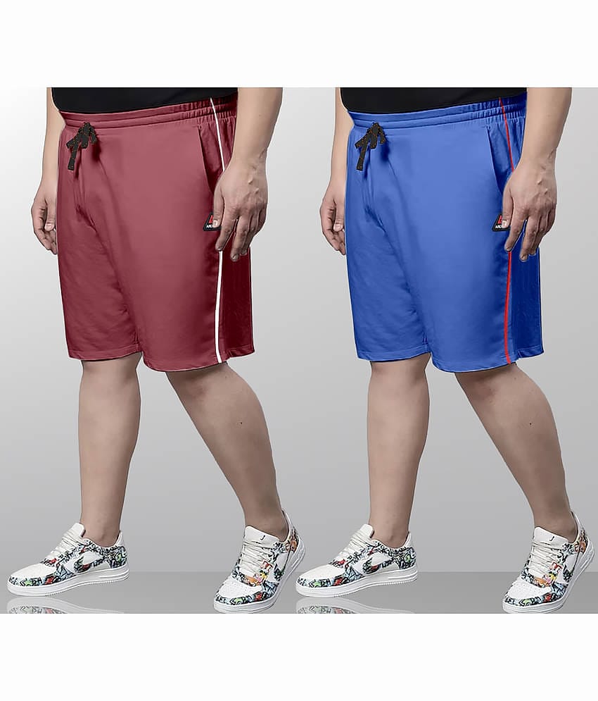 Ardeur Multi Cotton Blend Men's Shorts ( Pack of 2 )