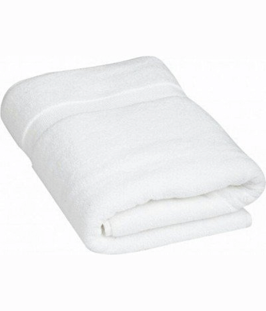 XMER Pack of 1 Terry 475 -GSM Bath Towel ( White )