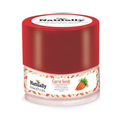 Natually Carrot Scrub |Exfoliating | Anti Tan & Anti Blemish 350gms