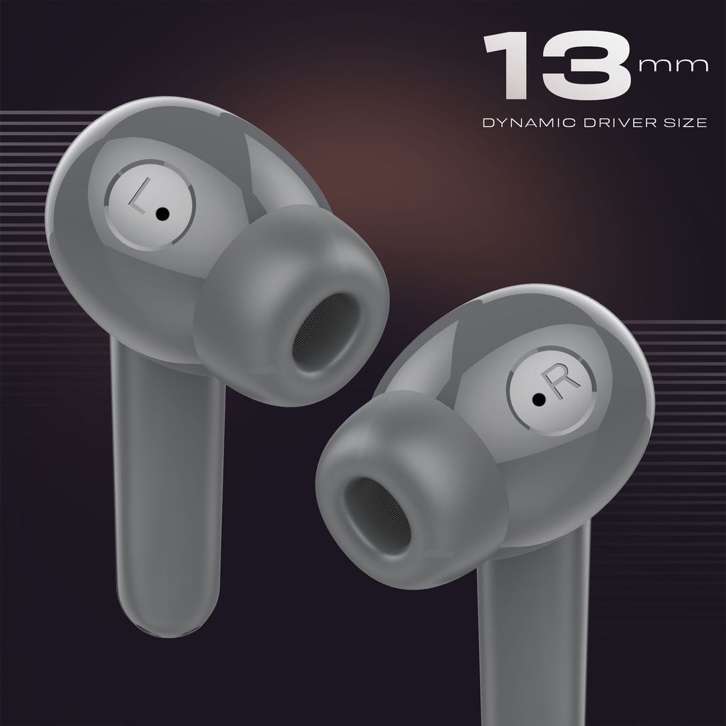 Cellecor BroPods CB03 Waterproof Earbuds With 30 Hours Playtime, Automatic Pairing, ENC Bluetooth-Grey