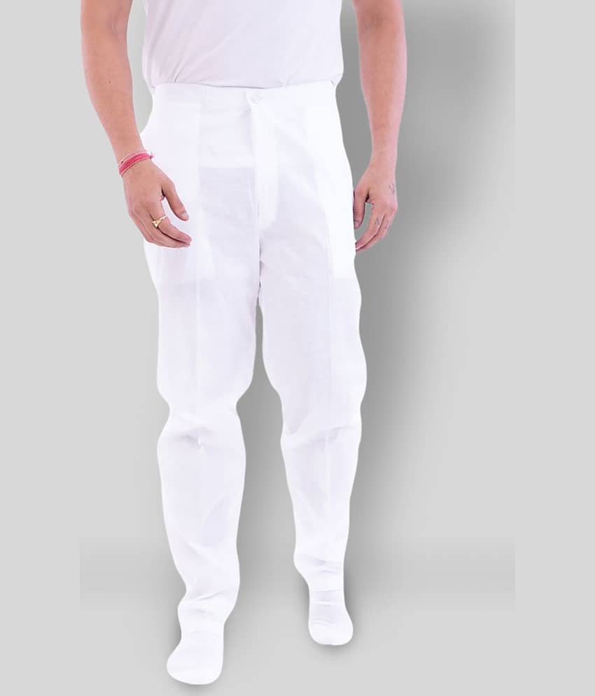 DESHBANDHU DBK - White Cotton Men's Light Trackpants ( Pack of 1 )