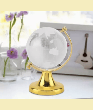 Fengshui Crystal Globe With Gloden Stand