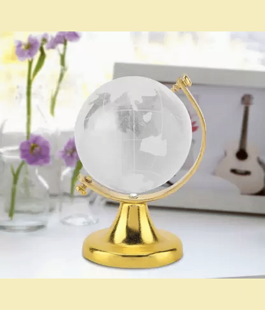 Fengshui Crystal Globe With Gloden Stand
