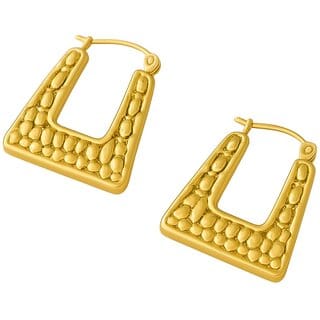 KIMTI 18K Gold Plated Glamorous Love Hoops Anti Tarnish Earring