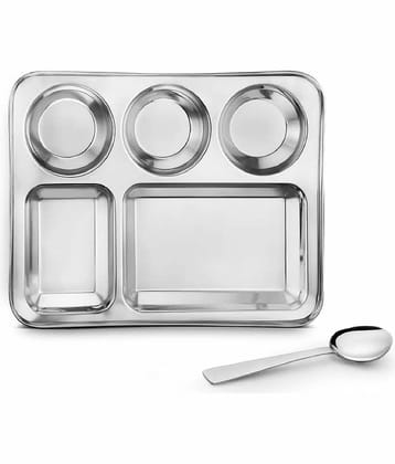 Classic Essentials 1 Pcs Stainless Steel Silver Partition Plate