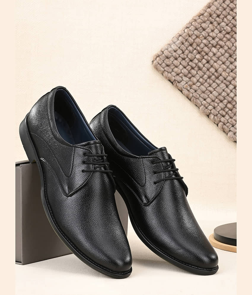 Karsun Black Men's Derby Formal Shoes