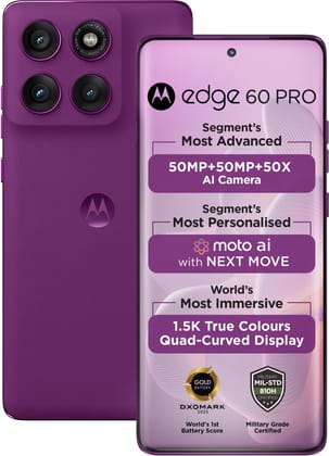 Motorola Edge 60 Pro (Grape, 8GB RAM, 256GB Storage) Motorola Edge 60 Pro (Grape, 8GB RAM, 256GB Storage) - Pantone Sparkling Grape / 8GB RAM + 256GB STORAGE