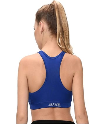 Elina Polyester Sports Bra - Blue