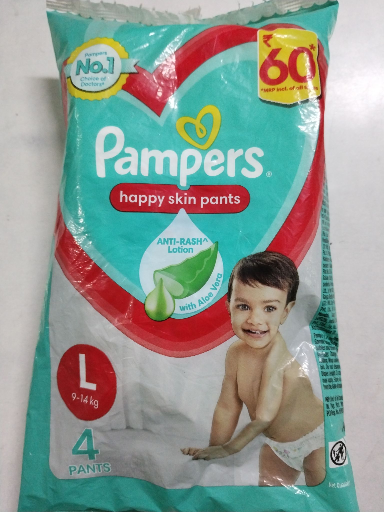 Pampers happy skin pants aloe L 9-14kg 