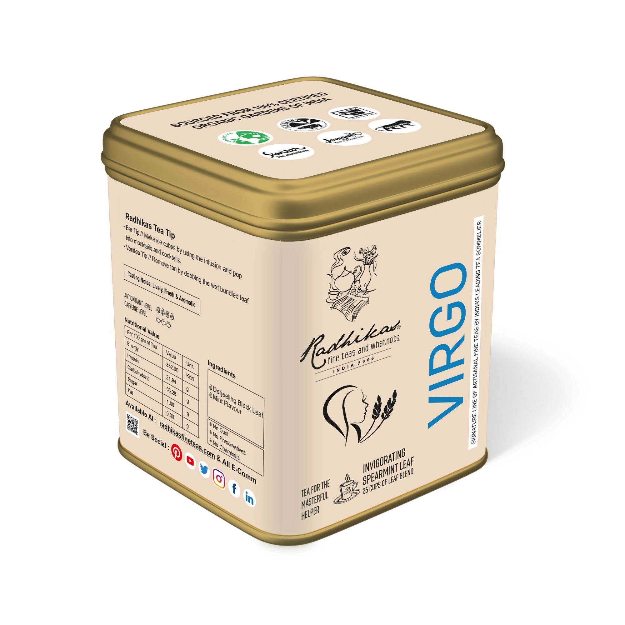 Virgo Spearmint Tea - A special blend that celebrates the Masterful Helper