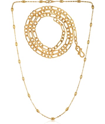 AanyaCentric Combo of 2 Gold Plated 28inches Long Fashion Chain