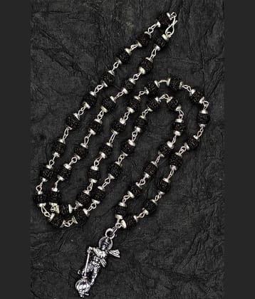 AKLINA Silver Men's Religious Pendant With Chain ( Pack of 1 )
