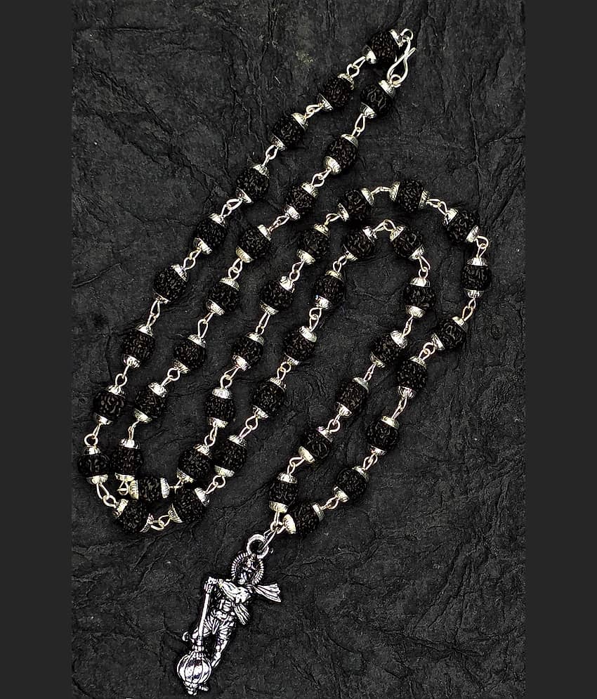 AKLINA Silver Men's Religious Pendant With Chain ( Pack of 1 )