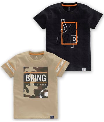 CODEZ Pack of 1 Boys Cotton Blend T-Shirt ( Multi Color )