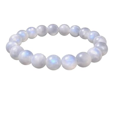 Natural Crystal 8mm Moonstone Bracelet (White)-PID64917 Natural Crystal 8mm Moonstone Bracelet (White)-PID64917