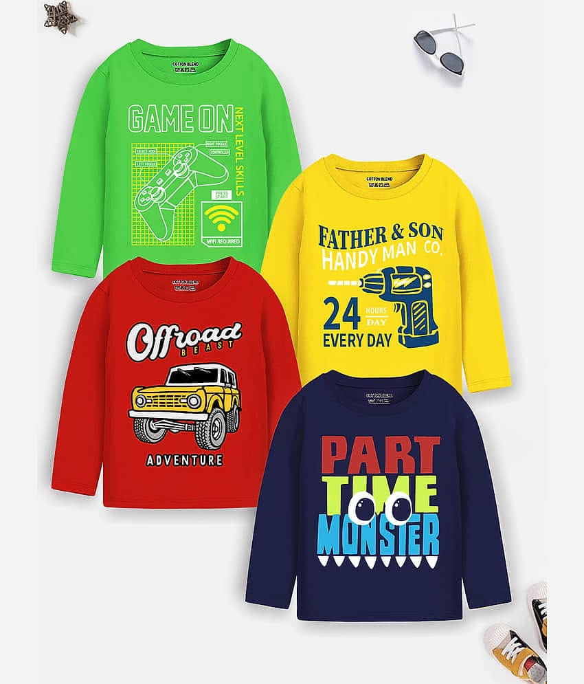 Trampoline Pack of 1 Boys Cotton Blend T-Shirt ( Multicolor )