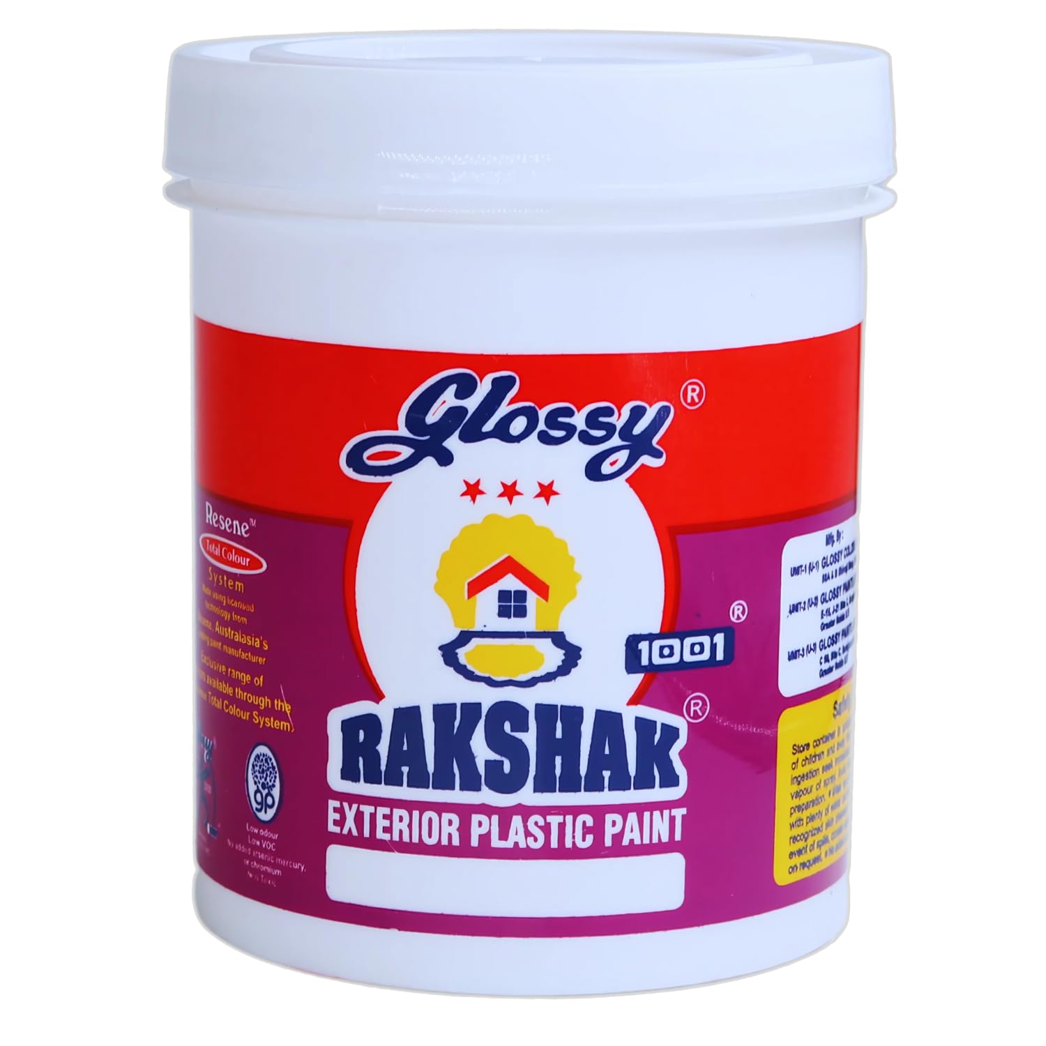 1001 Rakshak Ultimate Exterior Emulsion | Advanced Weatherproof & Anti-Algal Protection | Water-Based, Long-Lasting For Walls & Outdoor Surfaces