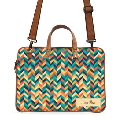 Z Leaves Custom Name Deluxe Laptop Bag