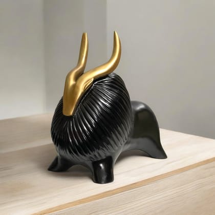 Elegant Resin Yak Showpiece Statue-Black