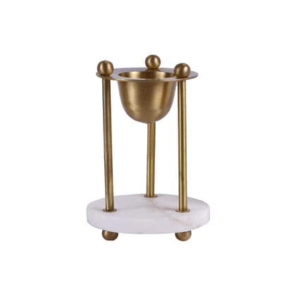 PNC-Pavitram Nature Care Presents Camphor LAMP Stand Stone Base Set of 1 with 100gms Camphor Packet and Tea Candle