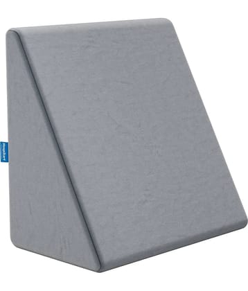 HOSPIKART Memory Foam Bed Wedge Pillow for Back Support, Acid Reflux, Snoring & Back Pain, GERD (Grey Cover) - Free Size