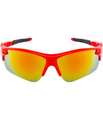 Fair-X Red Oval Sunglasses ( Pack of 1 )